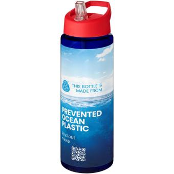 H2O Active® Eco Vibe 850 ml Sportflasche mit Ausgussdeckel Blau/rot