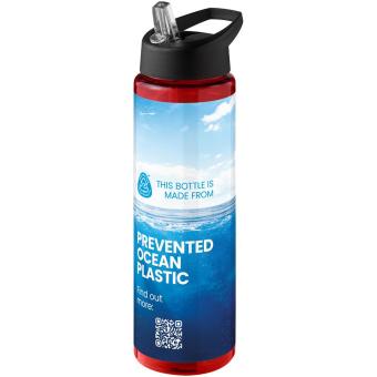 H2O Active® Eco Vibe 850 ml Sportflasche mit Ausgussdeckel Rot/schwarz