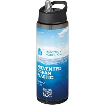 H2O Active® Eco Vibe 850 ml Sportflasche mit Ausgussdeckel, schwarz Schwarz,kohle