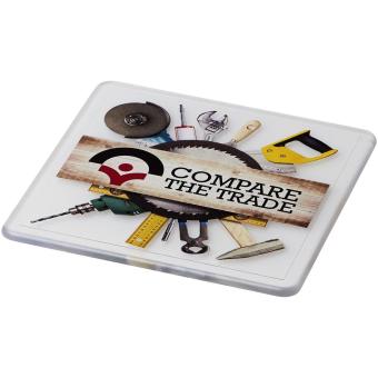 Renzo square plastic coaster 