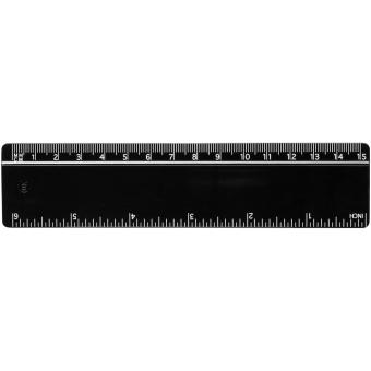 Terran 15 cm ruler from 100% recycled plastic Black