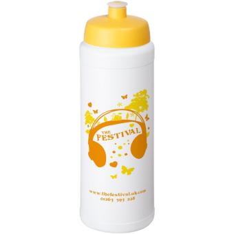 Baseline® Plus grip 750 ml Sportflasche mit Sportdeckel Weiß/gelb