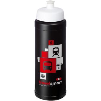 Baseline® Plus grip 750 ml Sportflasche mit Sportdeckel Schwarz/weiss