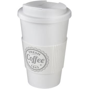 Americano® 350 ml tumbler with grip & spill-proof lid White
