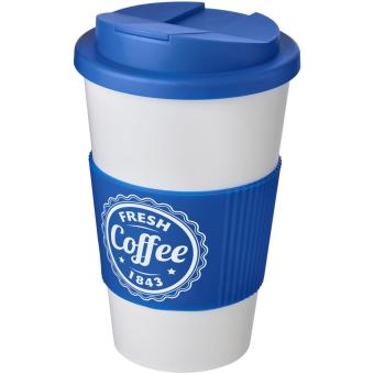 Americano® 350 ml tumbler with grip & spill-proof lid Icewhite/indyblue