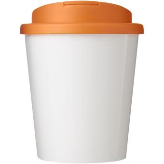 Brite-Americano® Espresso 250 ml Isolierbecher mit auslaufsicherem Schraubverschluss Weiß/orange