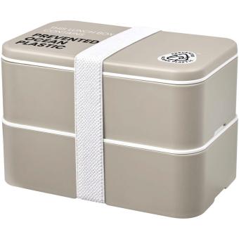 MIYO POP 700 + 700 ml doppelschichtige Lunchbox Sandstone