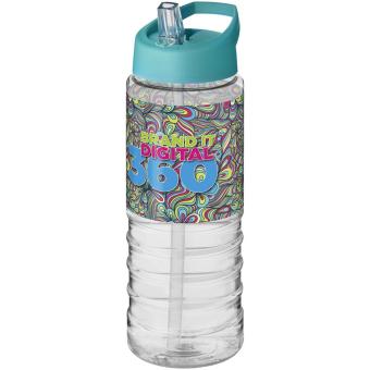 H2O Active® Treble 750 ml Sportflasche mit Ausgussdeckel Transparent türkis