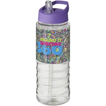 H2O Active® Treble 750 ml Sportflasche mit Ausgussdeckel Transparent lila