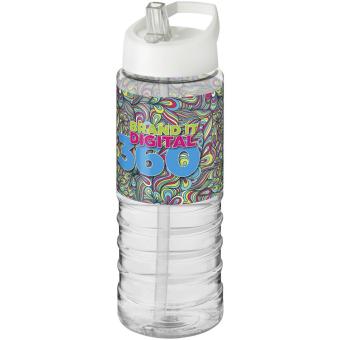 H2O Active® Treble 750 ml spout lid sport bottle Transparent white
