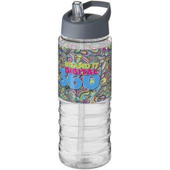 H2O Active® Treble 750 ml Sportflasche mit Ausgussdeckel Transparent grau