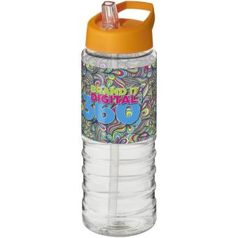 H2O Active® Treble 750 ml Sportflasche mit Ausgussdeckel Transparent orange