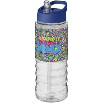 H2O Active® Treble 750 ml spout lid sport bottle Transparent blue