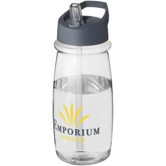 H2O Active® Pulse 600 ml Sportflasche mit Ausgussdeckel Transparent grau