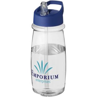 H2O Active® Pulse 600 ml spout lid sport bottle Transparent blue