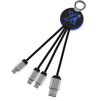 SCX.design C16 Kabel mit Leuchtlogo, blau Blau,schwarz