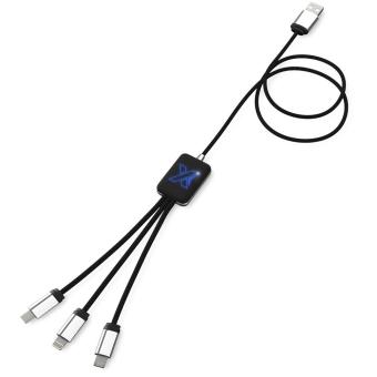 SCX.design C17 Easy to Use Ladekabel mit Leuchtlogo, blau Blau,schwarz