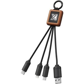 SCX.design C19 Easy to Use Kabel aus Holz mit Leuchtlogo Bambus