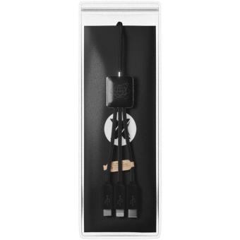 SCX.design C45 5-in-1 rPET charging cable with data transfer Black
