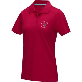 Graphite Poloshirt aus GOTS-zertifizierter Bio-Baumwolle für Damen, rot Rot | XS