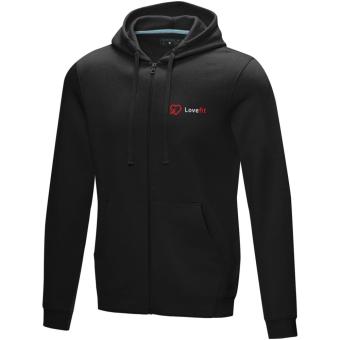 Ruby men’s organic recycled full zip hoodie, black Black | XL