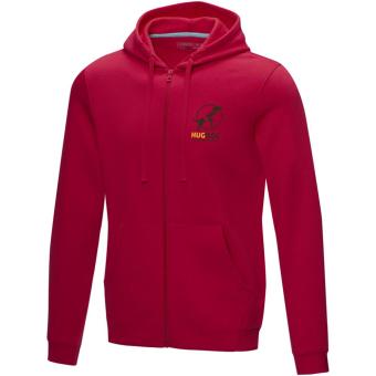 Ruby Hoodie mit durchgehendem Reißverschluss aus Bio-Material für Herren, rot Rot | 2XL