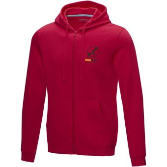 Ruby men’s GOTS organic recycled full zip hoodie, red Red | XS