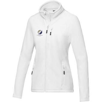 Amber women's GRS recycled full zip fleece jacket, white White | XS