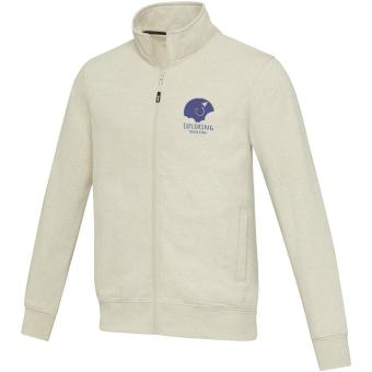 Galena 320 g/m2 unisex Aware™ recycled full zip sweater, oatmeal Oatmeal | XXS