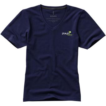 Kawartha short sleeve women's GOTS organic V-neck t-shirt, navy Navy | XS