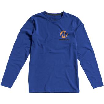 Ponoka long sleeve men's organic t-shirt, aztec blue Aztec blue | XS