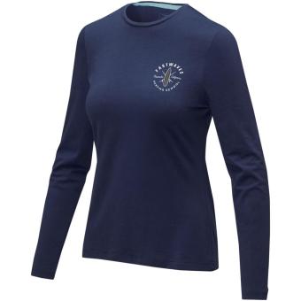 Ponoka long sleeve women's GOTS organic t-shirt, navy Navy | XS