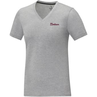 Somoto short sleeve women's v-neck t-shirt, heather smoke Heather smoke | XS