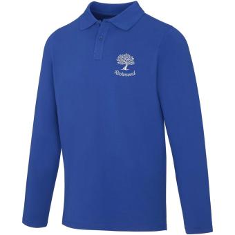 Calgary 180 g/m2 long sleeve men's polo, aztec blue Aztec blue | XS