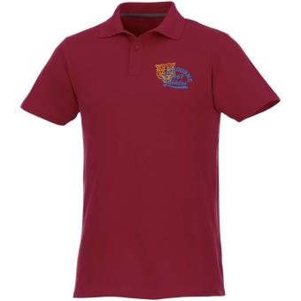 Helios short sleeve men's polo, burgundy Burgundy | XL