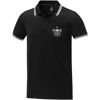 Amarago Polo mit abgesetztem Rand für Herren, schwarz Schwarz | M
