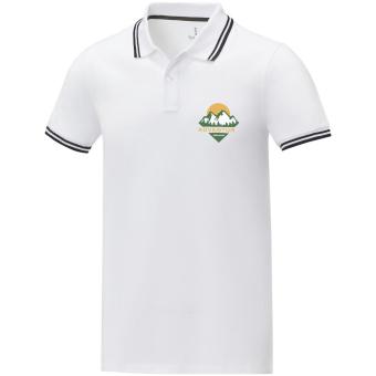 Amarago Polo mit abgesetztem Rand für Herren, weiß Weiß | L