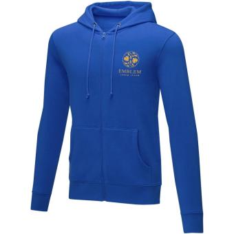 Charon 240 g/m2 unisex full zip hoodie, aztec blue Aztec blue | L