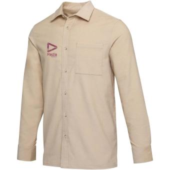 Alum 252 g/m² corduroy unisex shirt, oatmeal Oatmeal | XXS