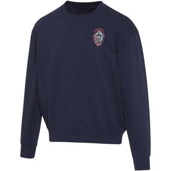 Boris 280 g/m2 unisex OCS organic oversized crewneck sweater, navy Navy | 3XS