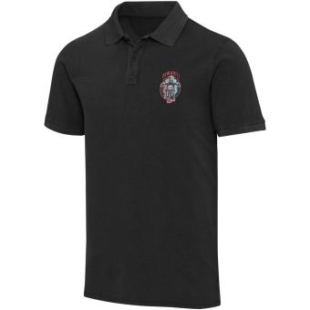 Calgary 200 g/m2 washed men's polo, black Black | XS