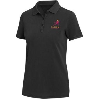 Calgary 200 g/m2 washed women's polo, black Black | XS