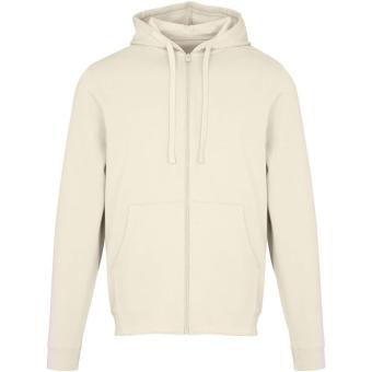 Jasper 280 g/m² OCS organic recycled unisex full zip hoodie, sandstone Sandstone | 3XS