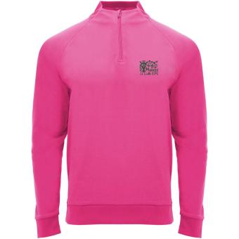 Epiro 200 g/m² Half-Zip Sweatshirt für Kinder, Fluorrosa Fluorrosa | 4