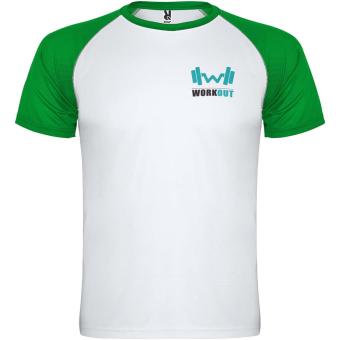 Indianapolis 140 g/m² Sport T-Shirt für Kinder, Farngrün/weiß Farngrün/weiß | 12