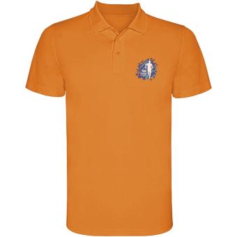 Monzha 150 g/m² short sleeve men's sports polo, fluor orange Fluor orange | L