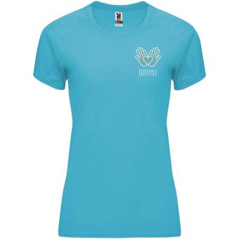 Bahrain short sleeve women's sports t-shirt, turqoise Turqoise | L