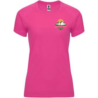 Bahrain short sleeve women's sports t-shirt, fluor pink Fluor pink | L