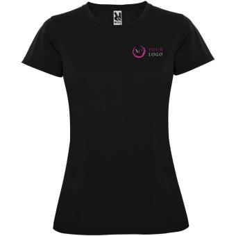 Montecarlo short sleeve women's sports t-shirt, black Black | L