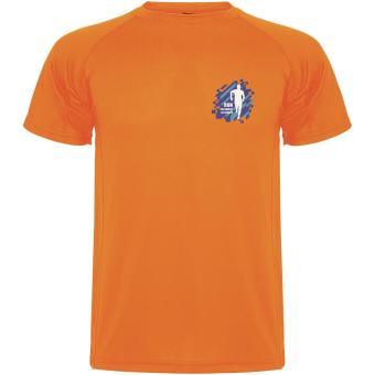 Montecarlo short sleeve men's sports t-shirt, fluor orange Fluor orange | L